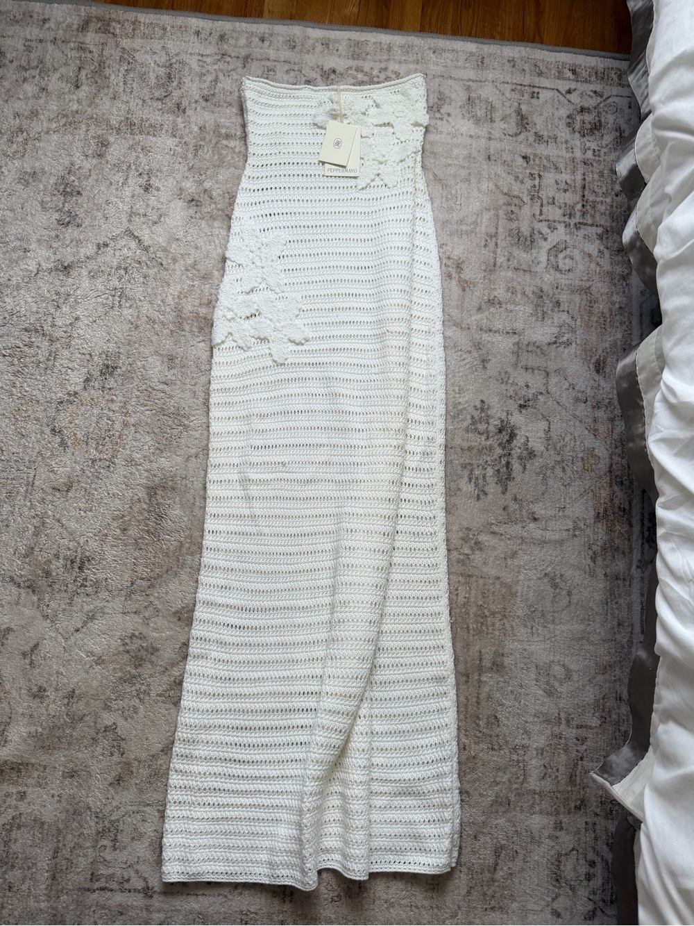 White Crochet Maxi Dress